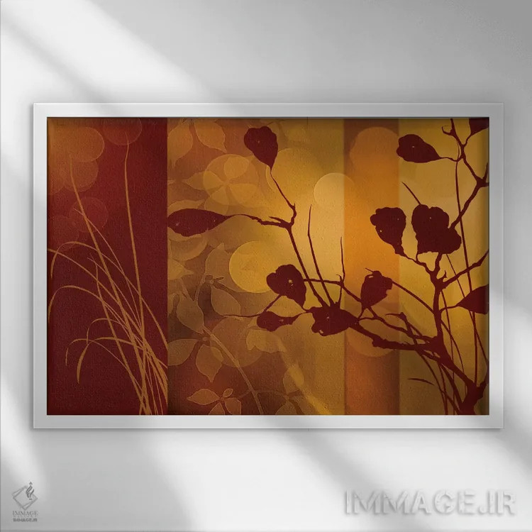 تابلو سیلوئت سرخ اثر ادوارد آپاریسیو - نمای قابدار سفید