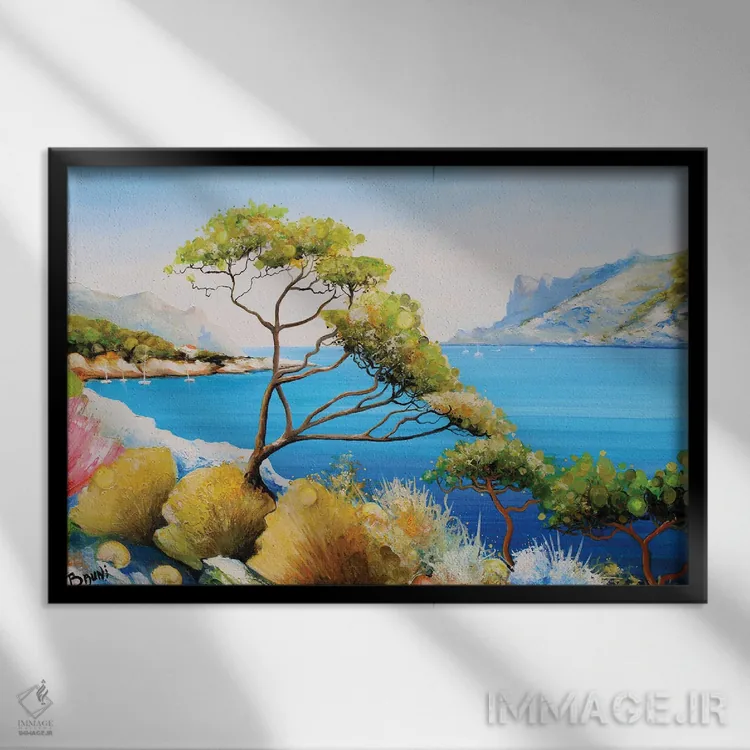 تابلو کالانک سورمیو (خلیج کوچکی در فرانسه) اثر اریک برونی - نمای قابدار مشکی