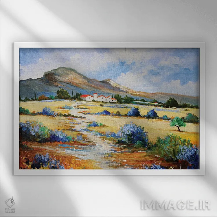 تابلو مسیر پیادهرو اثر اریک برونی - نمای قابدار سفید