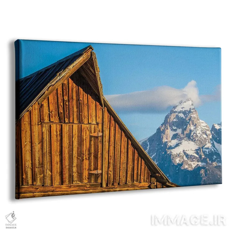 تابلو آمریکا، وایومینگ، پارک ملی گرند تتون، جکسون، سقف انبار در ساعات اولیه صبح اثر الیزابت بوم - نمای پرسپکتیو محصول