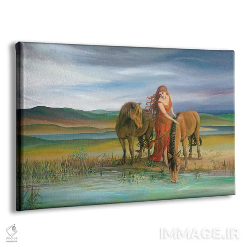 تابلو اپونا: الهه اسب سلتیک (اسطورهشناسی سلتیک) اثر امیلی بالیوت - نمای پرسپکتیو محصول