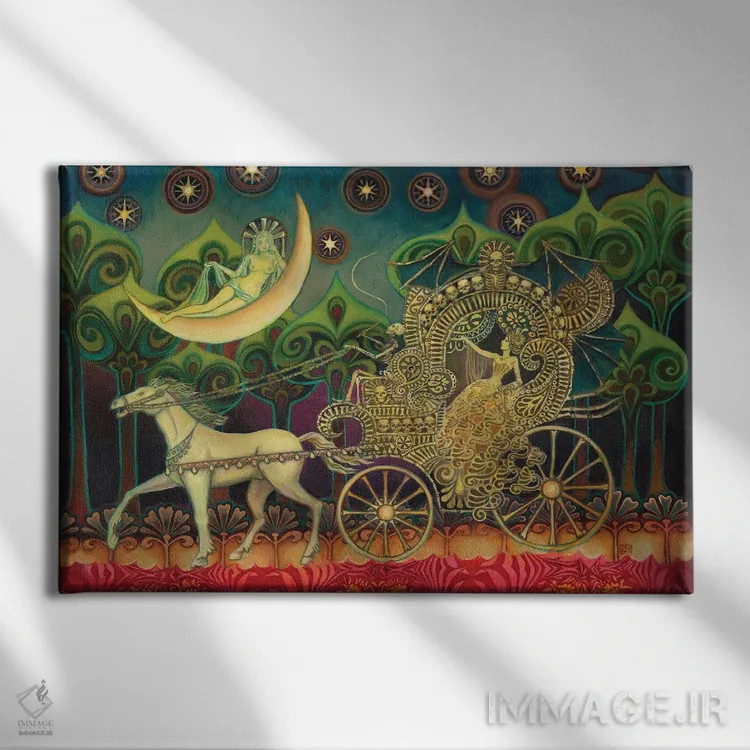 تابلو نفتیس: نگهبان مردگان (اسطورهشناسی مصر) اثر امیلی بالیوت - نمای روبهرو روی دیوار