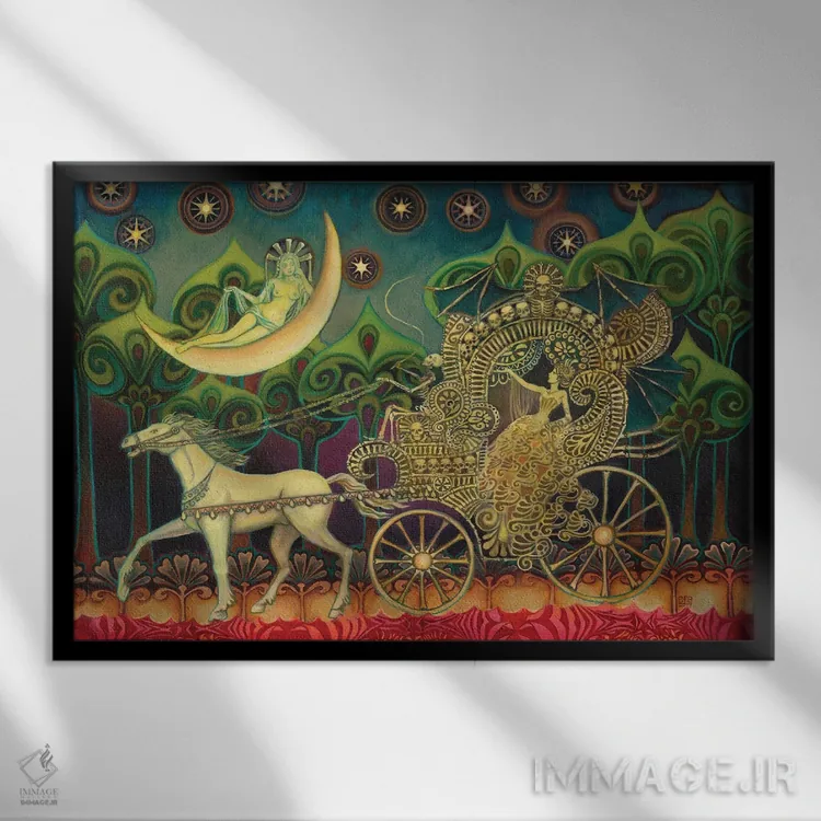 تابلو نفتیس: نگهبان مردگان (اسطورهشناسی مصر) اثر امیلی بالیوت - نمای قابدار مشکی