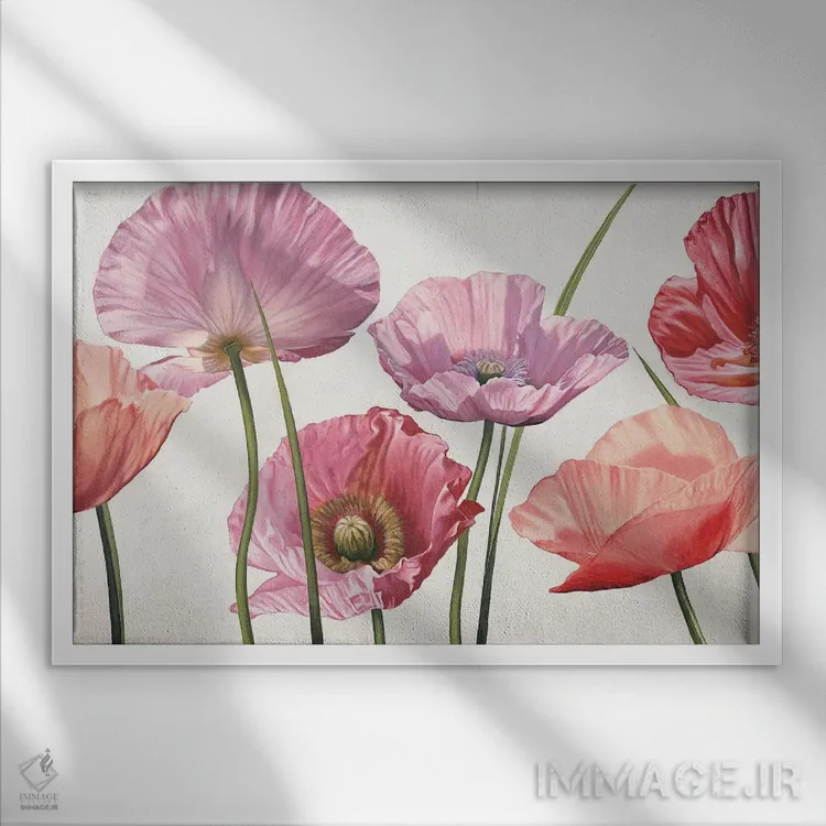 تابلو نوازش نور اثر اوا باربرینی - نمای قابدار سفید