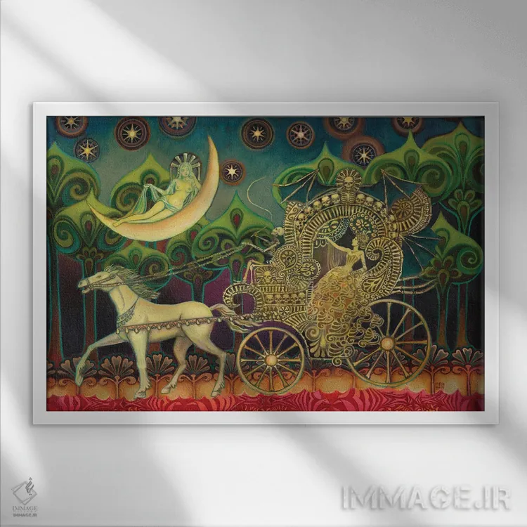 تابلو نفتیس: نگهبان مردگان (اسطورهشناسی مصر) اثر امیلی بالیوت - نمای قابدار سفید
