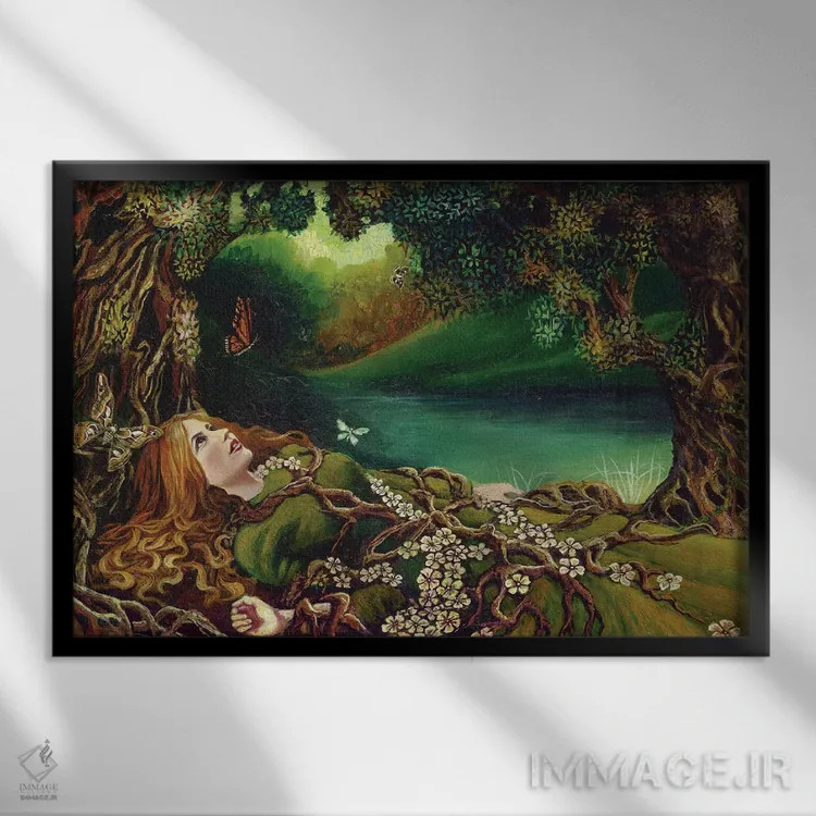 تابلو بیداری اثر امیلی بالیوت - نمای قابدار مشکی