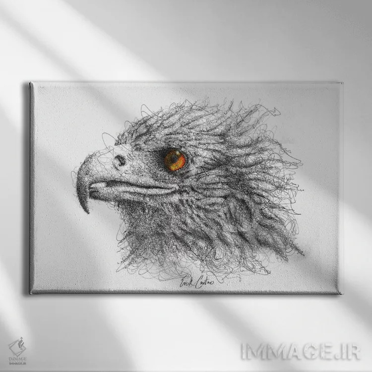 تابلو چشم عقاب اثر ریک سنتنو - نمای روبهرو روی دیوار