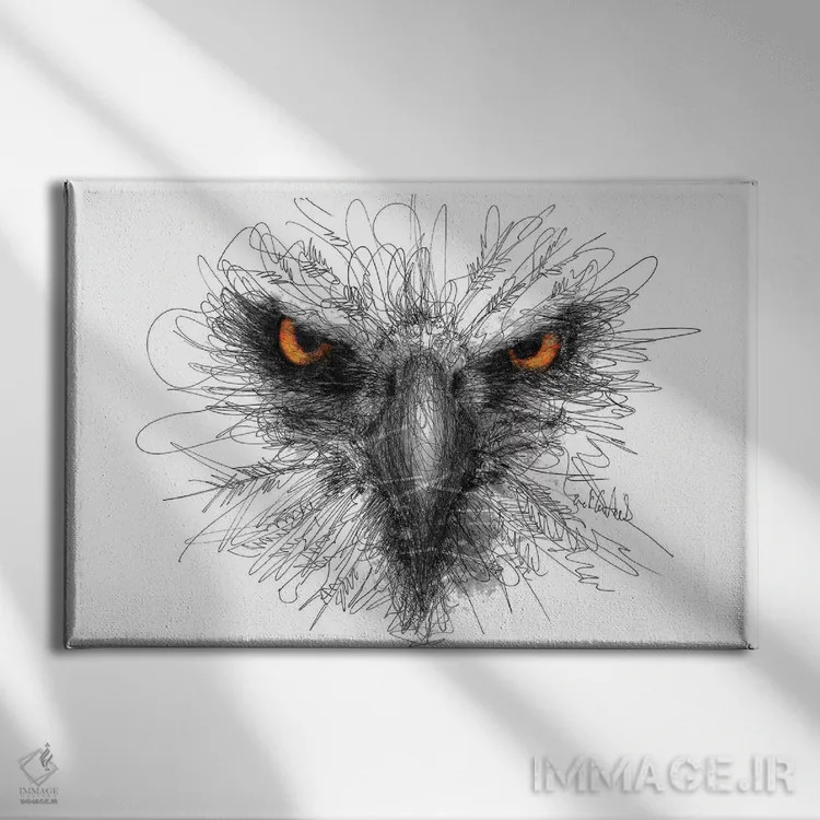 تابلو نگاه عقاب اثر ریک سنتنو - نمای روبهرو روی دیوار