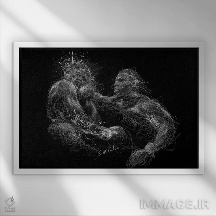 تابلو مایک پاور اثر ریک سنتنو - نمای قابدار سفید