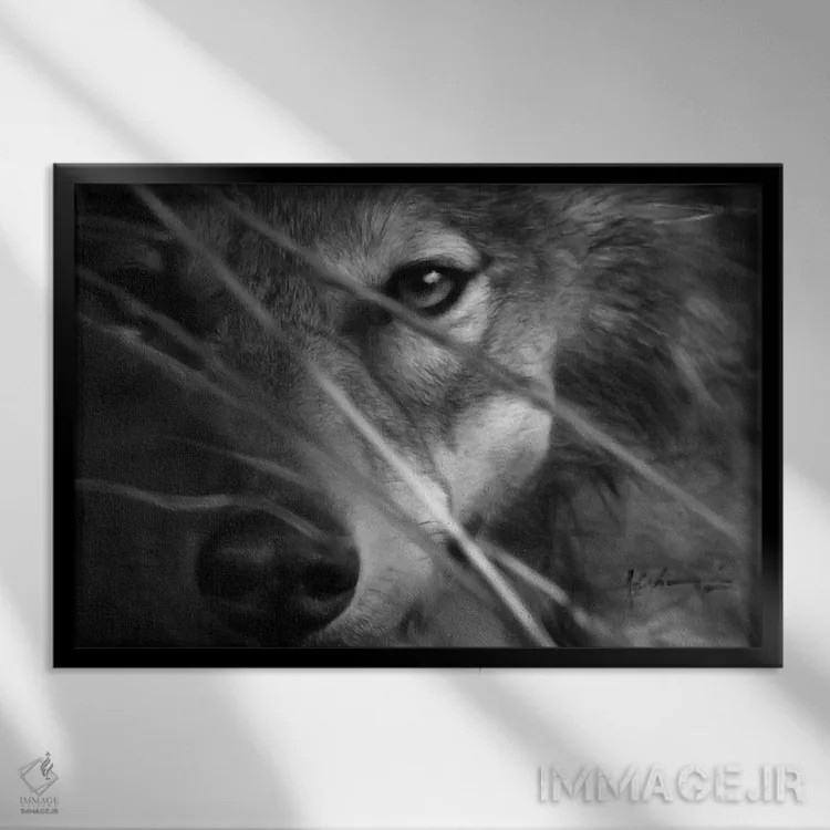 تابلو پنهان اثر جف اچواریا - نمای قابدار مشکی