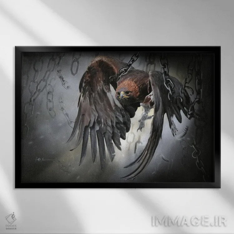 تابلو آزادی اثر جف اچواریا - نمای قابدار مشکی