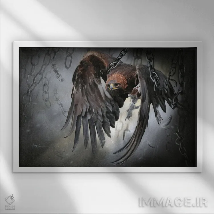 تابلو آزادی اثر جف اچواریا - نمای قابدار سفید