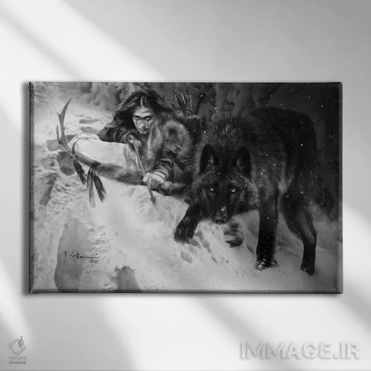 تابلو شکار شرارت اثر جف اچواریا - نمای روبهرو روی دیوار