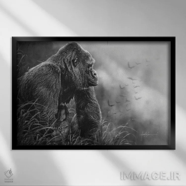 تابلو لیلی سنت کلود اثر جف اچواریا - نمای قابدار مشکی