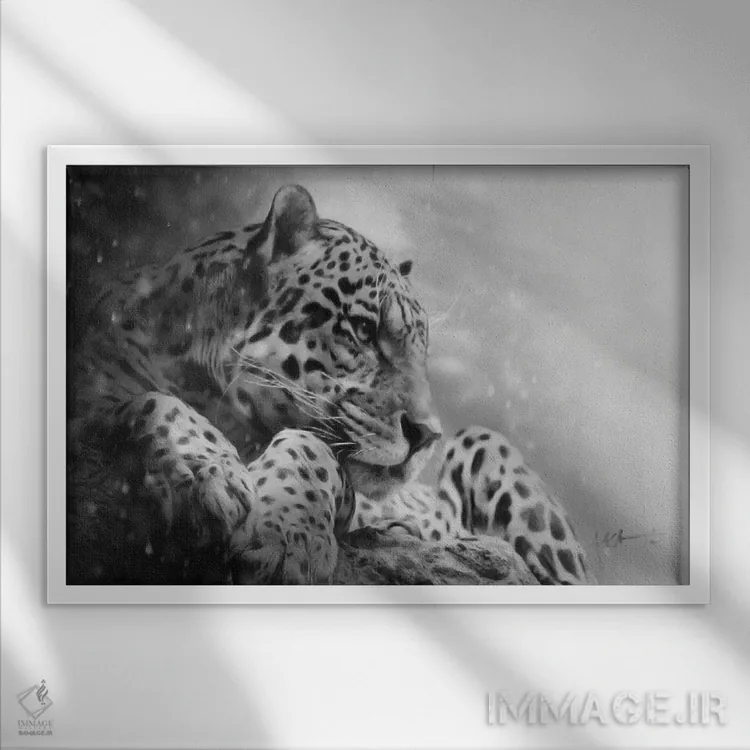 تابلو روح کوهستانها اثر جف اچواریا - نمای قابدار سفید