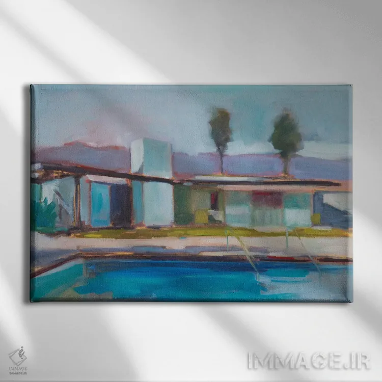 تابلو استخر اثر اددی باربینی - نمای روبهرو روی دیوار