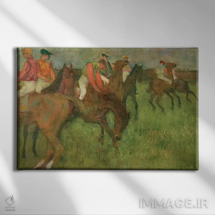 تابلو اسبدوانها، ۱۸۸۶-۱۸۹۰ اثر ادگار دگا (نقاش و مجسمهساز فرانسوی) - نمای روبهرو روی دیوار