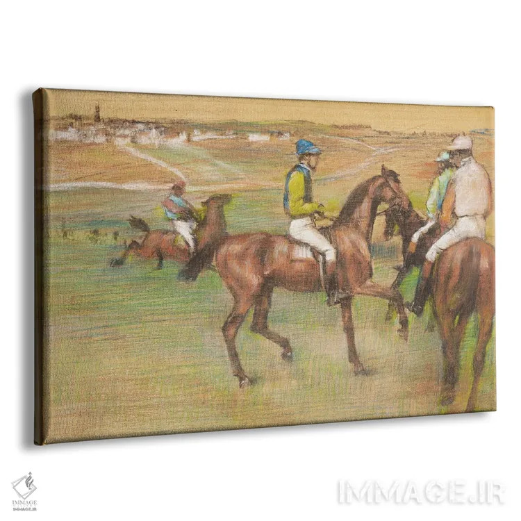 تابلو دگا: مسابقهها ۴ اثر ادگار دگا (نقاش و مجسمهساز فرانسوی) - نمای پرسپکتیو محصول