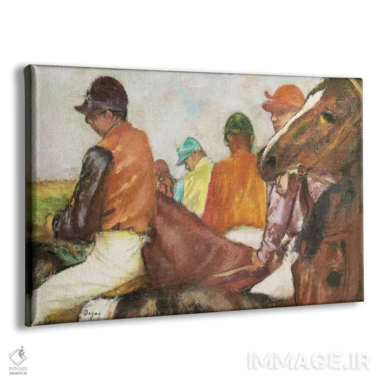 تابلو دگا: مسابقهها ۳ اثر ادگار دگا (نقاش و مجسمهساز فرانسوی) - نمای پرسپکتیو محصول