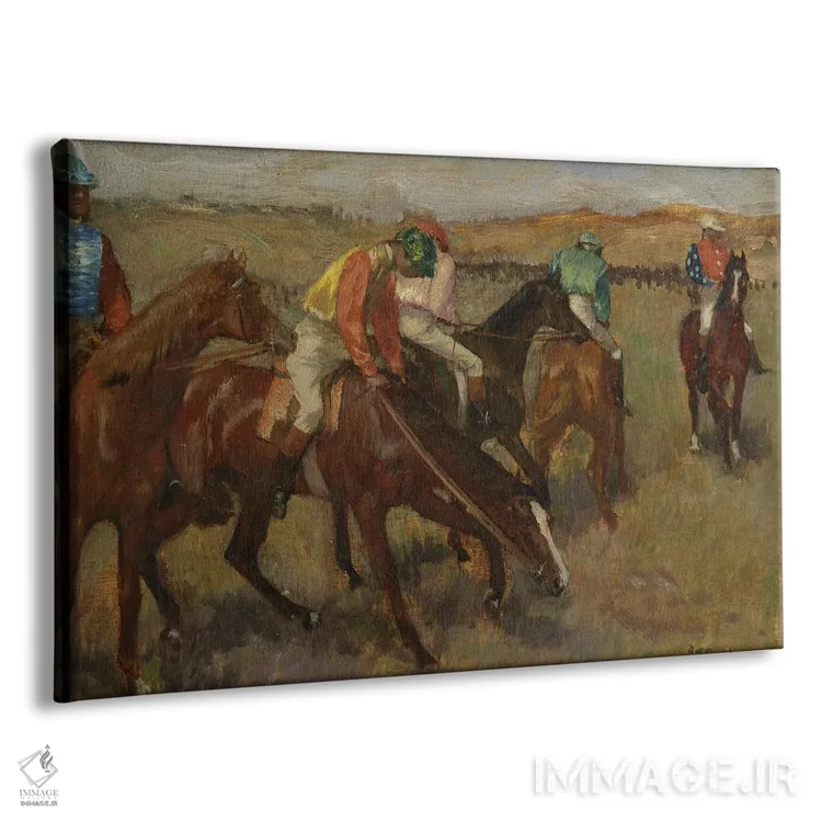 تابلو دگا: مسابقهها ۶ اثر ادگار دگا (نقاش و مجسمهساز فرانسوی) - نمای پرسپکتیو محصول