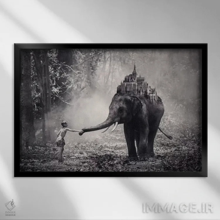 تابلو سرزمین رؤیا اثر انکل دیکا - نمای قابدار مشکی