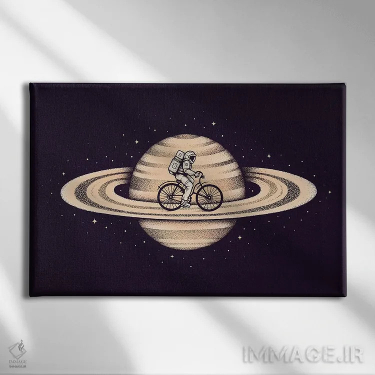 تابلو سفر فضایی ۲ اثر انکل دیکا - نمای روبهرو روی دیوار