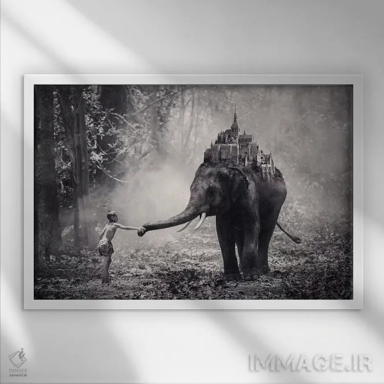 تابلو سرزمین رؤیا اثر انکل دیکا - نمای قابدار سفید