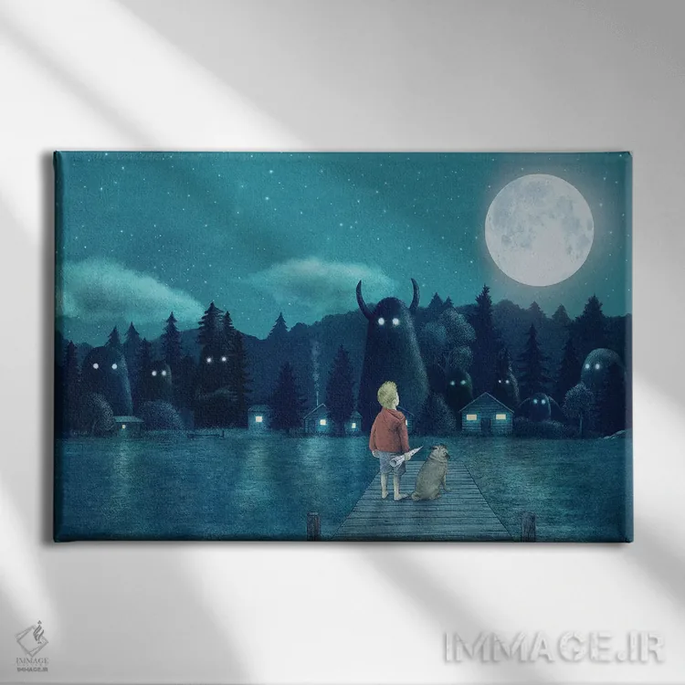 تابلو تاریکترین تاریکی اثر اریک فن - نمای روبهرو روی دیوار