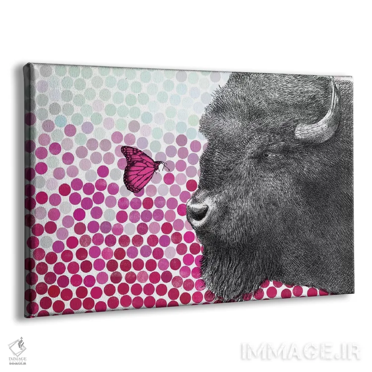 تابلو گاومیش و پروانه دو اثر اریک فن - نمای پرسپکتیو محصول