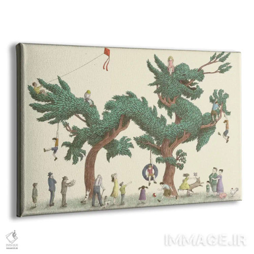 تابلو درخت اژدها (گونه گیاهی) اثر اریک فن - نمای پرسپکتیو محصول