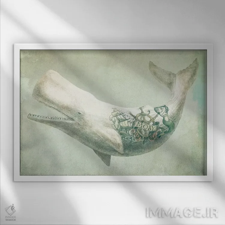 تابلو در دوردست و پهنه اثر اریک فن - نمای قابدار سفید