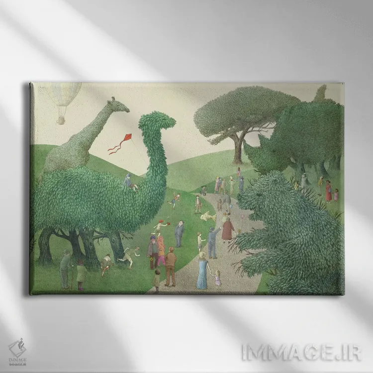 تابلو پارک تابستانی اثر اریک فن - نمای روبهرو روی دیوار