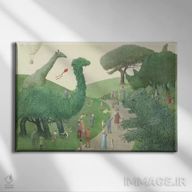 تابلو پارک تابستانی اثر اریک فن - نمای روبهرو روی دیوار