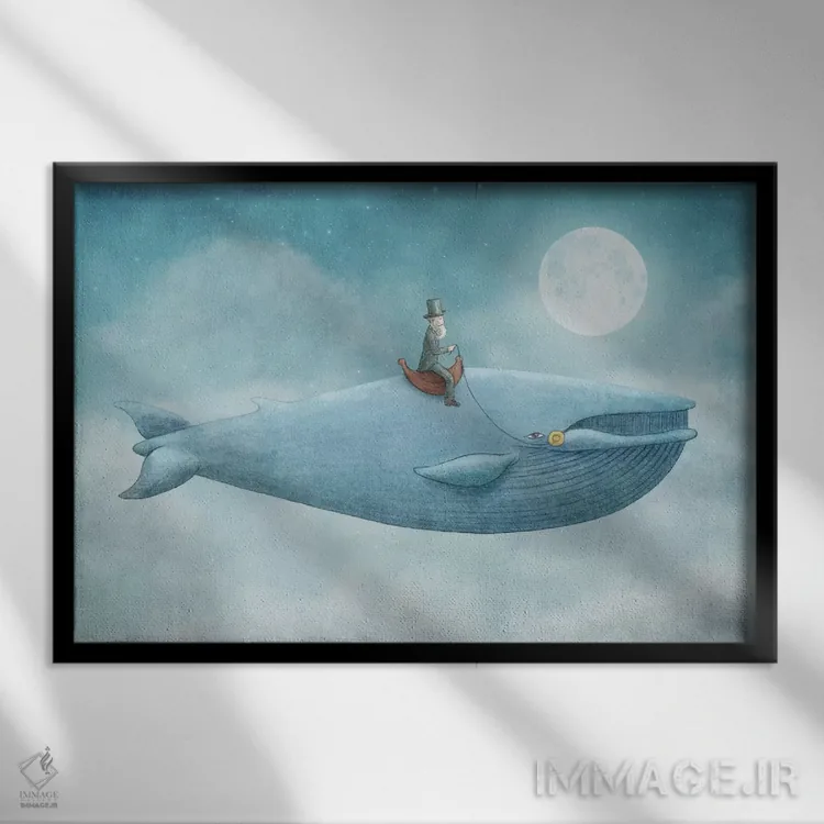 تابلو سوارهنهنگ اثر اریک فن - نمای قابدار مشکی