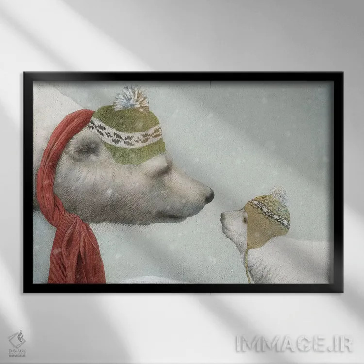 تابلو اولین زمستان اثر اریک فن - نمای قابدار مشکی