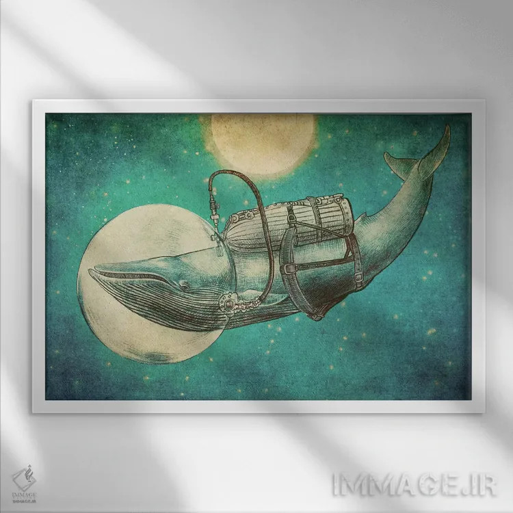 تابلو سفر اثر اریک فن - نمای قابدار سفید