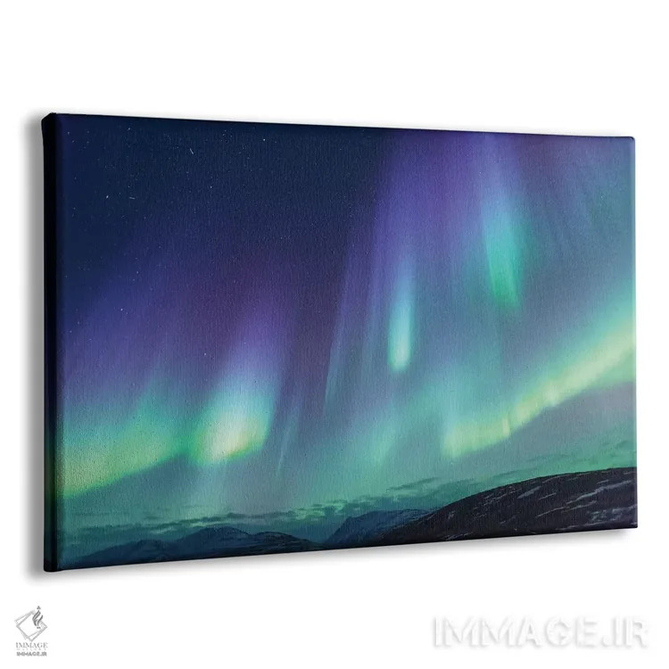 تابلو ایسلند، آکوریری. شفق قطبی در حال درخشش VI اثر الن گاف - نمای پرسپکتیو محصول