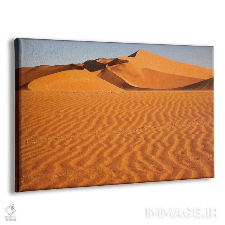 تابلو نامیبیا، پارک ملی نامیب-ناوکلوت، سوسسولی. تپههای ماسهای قرمز با نقشهایی ایجاد شده توسط باد اثر الن گاف - نمای پرسپکتیو محصول