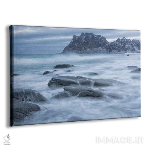 تابلو نروژ، جزایر لوفوتن، جزیره وستواگ، لکنس. اینجا در سمت غربی جزیره وستواگ اثر الن گاف - نمای پرسپکتیو محصول