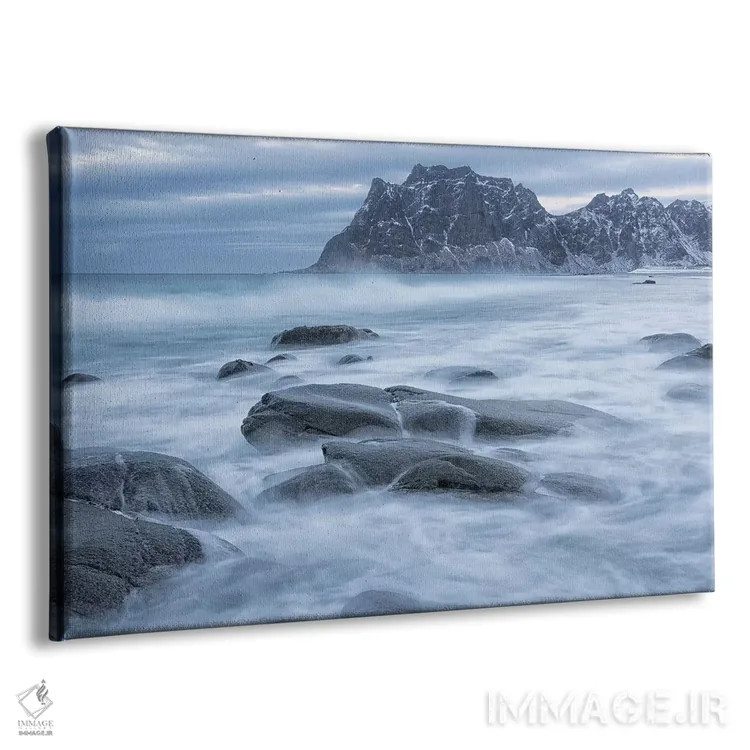 تابلو نروژ، جزایر لوفوتن، جزیره وستواگ، لکنس. اینجا در سمت غربی جزیره وستواگ اثر الن گاف - نمای پرسپکتیو محصول