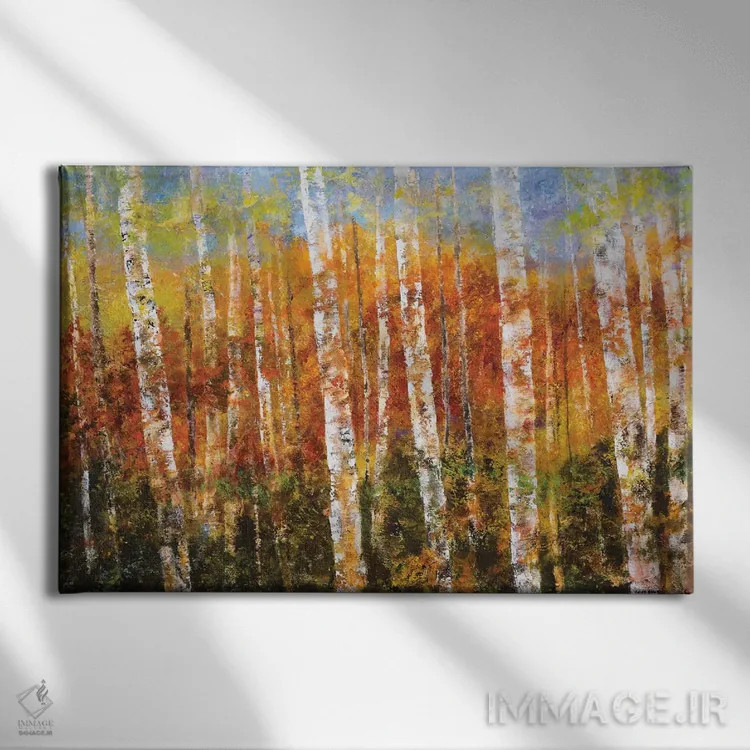 تابلو منظره پاییزی اثر ادیت گرین - نمای روبهرو روی دیوار
