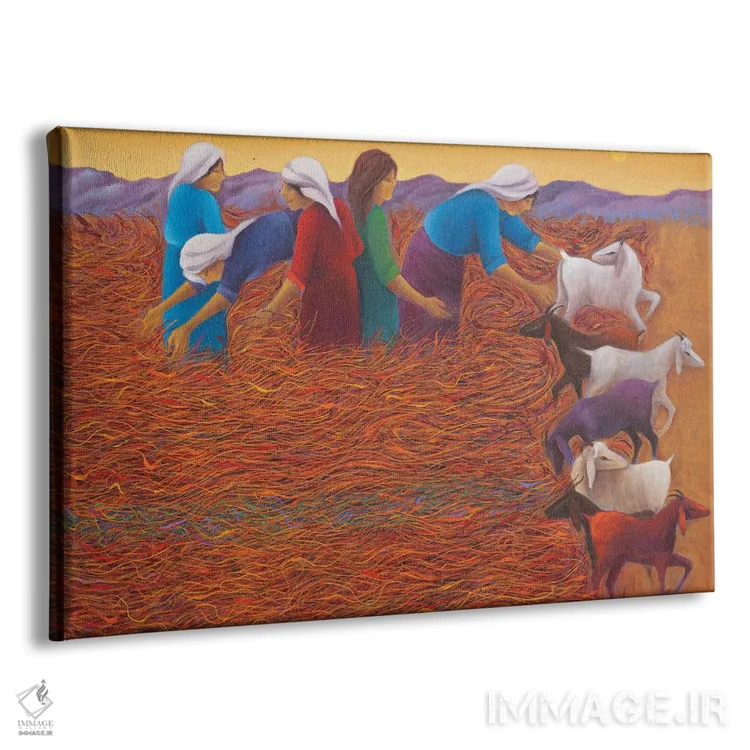 تابلو زمان در زمین کشاورزی اثر امین گولر - نمای پرسپکتیو محصول