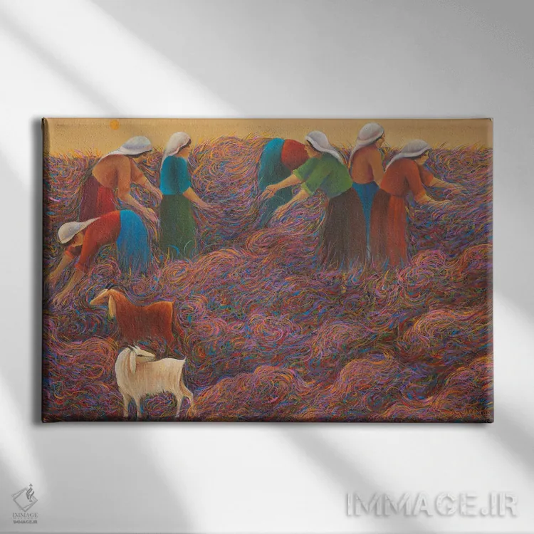 تابلو زیر آفتاب (قسمت دوم) اثر امین گولر - نمای روبهرو روی دیوار
