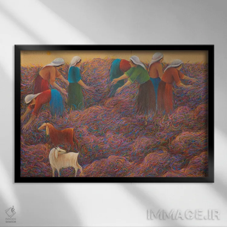 تابلو زیر آفتاب (قسمت دوم) اثر امین گولر - نمای قابدار مشکی