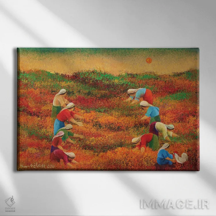 تابلو روبرو اثر امین گولر - نمای روبهرو روی دیوار