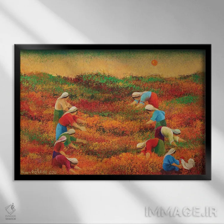 تابلو روبرو اثر امین گولر - نمای قابدار مشکی