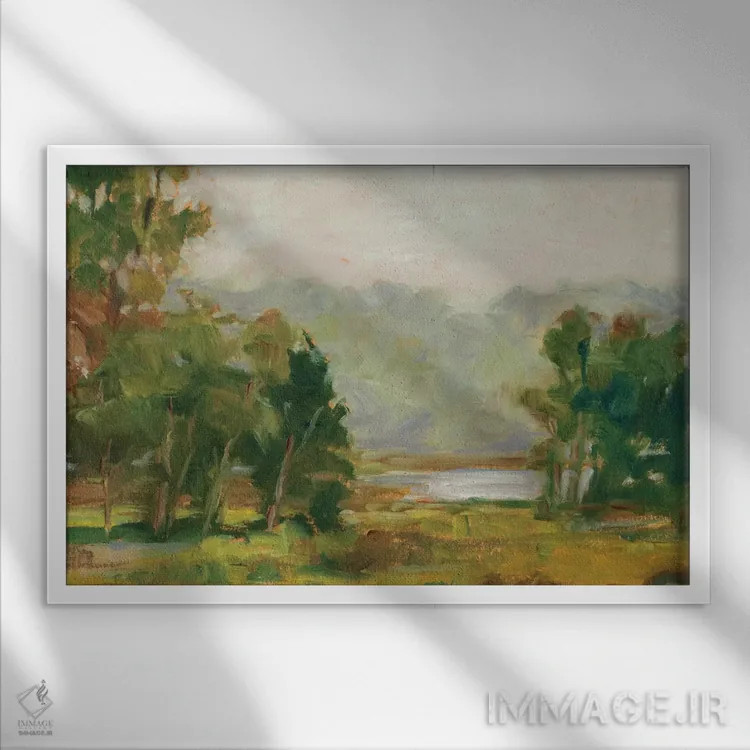 تابلو نور متغیر خورشید (قسمت دوم) اثر اتان هارپر - نمای قابدار سفید