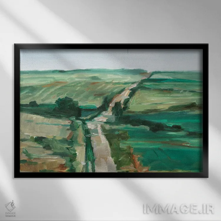 تابلو مسیر روستایی (قسمت اول) اثر اتان هارپر - نمای قابدار مشکی