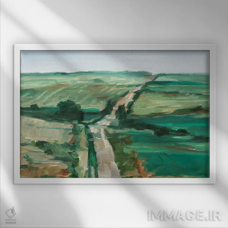 تابلو مسیر روستایی (قسمت اول) اثر اتان هارپر - نمای قابدار سفید