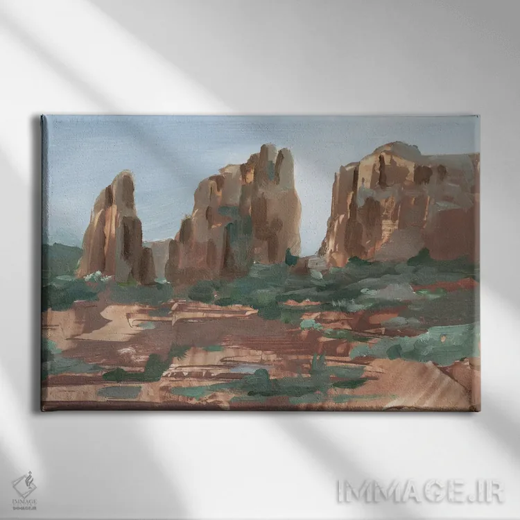 تابلو شکلگیری صخره غربی (قسمت دوم) اثر اتان هارپر - نمای روبهرو روی دیوار